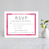 "Skyline Chicago" - RSVP Cards in Magenta by Laura Condouris - Front