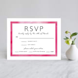 "Skyline Atlanta" - RSVP Cards in Magenta by Laura Condouris - Front
