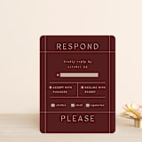 "Harmony" - RSVP Cards in Noir by Nazia Hyder - Front