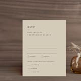 "Herb Garden" - RSVP Cards in Taupe by Sarah Brown - Front