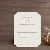 "Streamlined" - RSVP Cards in Nutmeg by Nicole Barreto - Front