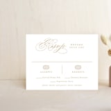 "Monogram a la Mode" - RSVP Cards in Midnight by Hooray Creative - Front