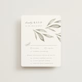 "Whispered Leaves" - RSVP Cards in Leaf by Kristie Kern - Front
