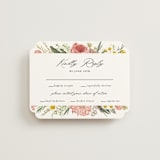"Organic Florals" - RSVP Cards in Blush by Susan Moyal - Front