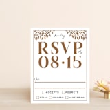 "Grand Natura" - RSVP Cards in Noir by GeekInk Design - Front