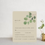 "Modern Leaves" - RSVP Cards in Smoked by Shannon Chen of Four Wet Feet Studio - Front
