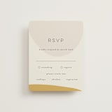 "Organic shapes" - RSVP Cards in Mustard by Morgan Kendall - Front