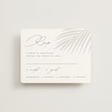 "Faded Palm" - RSVP Cards in Mist by Lauren Chism - Front