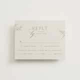 "Emblem" - RSVP Cards in Champagne by Everett Paper Goods - Front