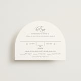 "Initial" - RSVP Cards in Pearl by Jennifer Postorino - Front