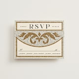 "Floral mosaic" - RSVP Cards in Sand by GeekInk Design - Front