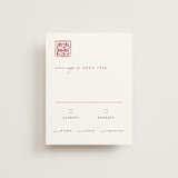 "Double Xi" - RSVP Cards in Cherry by fatfatin - Front