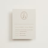 "Date Stamp" - RSVP Cards in Wool by Jill Means - Front