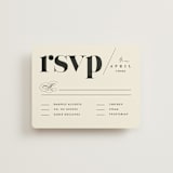 "Big Date" - RSVP Cards in Ivory by Anastasia Makarova - Front