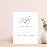"Stacked Script" - RSVP Cards in Classic by Olivia Kanaley Inman - Front
