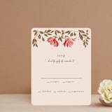 "Painterly Florals" - RSVP Cards in Scarlet by Vivian Yiwing - Front