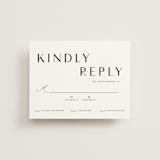 "Modern Classic Names" - RSVP Cards in Onyx by Emily Betts - Front