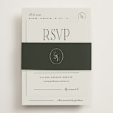 "Hayes" - RSVP Online Enclosure Cards in Forest by Blustery August - Assembled with Belly Band
