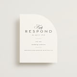 "Side by Side" - RSVP Online Enclosure Cards in Tuxedo by Orasie - Front