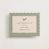 "Wedding Tapestry" - RSVP Online Enclosure Cards in Coral Fern by Chris Griffith - Front