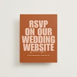 "Typographical Poster" - RSVP Online Enclosure Cards in Blush by Stacey Day - Front