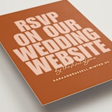 "Typographical Poster" - RSVP Online Enclosure Cards in Blush by Stacey Day - Detail
