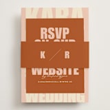 "Typographical Poster" - RSVP Online Enclosure Cards in Blush by Stacey Day - Assembled with Belly Band