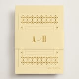 "Vintage Label" - RSVP Online Enclosure Cards in Butter by Nazia Hyder - Assembled with Belly Band
