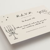 "simple monogram" - RSVP Online Enclosure Cards in Lace by Cass Loh - Detail