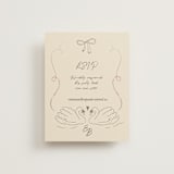 "The Swan" - RSVP Online Enclosure Cards in Buttercream by Helena Vitto - Front