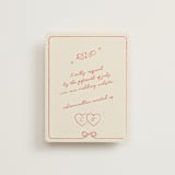"The Bird Song" - RSVP Online Enclosure Cards in Peach by Helena Vitto - Front