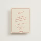 "The Bird Song" - RSVP Online Enclosure Cards in Peach by Helena Vitto - Front