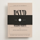 "Bold Stack" - RSVP Online Enclosure Cards in Noir by Alethea and Ruth - Assembled with Belly Band