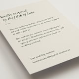 "Editorial" - RSVP Online Enclosure Cards in Forest by Bethan - Detail