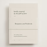"Editorial" - RSVP Online Enclosure Cards in Forest by Bethan - Assembled with Belly Band