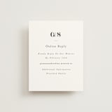 "monogram square" - RSVP Online Enclosure Cards in Charcoal by Lori Wemple - Front