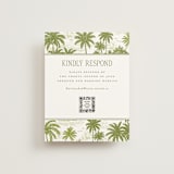 "BeachToile" - RSVP Online Enclosure Cards in Palm by Jenna Holcomb - Front