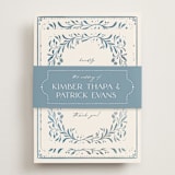 "Porcelain" - RSVP Online Enclosure Cards in Delft Blue by Ashley DeMeyere - Assembled with Belly Band