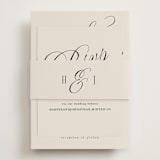 "Mirin" - RSVP Online Enclosure Cards in Linen by Kate Ahn - Assembled with Belly Band