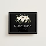 "Botanical Love" - RSVP Online Enclosure Cards in Black Tie by Susan Moyal - Front