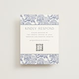 "Coastal Toile" - RSVP Online Enclosure Cards in Periwinkle by Jenna Holcomb - Front