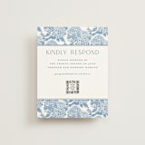 "Coastal Toile" - RSVP Online Enclosure Cards in Sea by Jenna Holcomb - Front