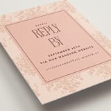 "Museum" - RSVP Online Enclosure Cards in Burgundy by Nazia Hyder - Detail