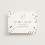 "Wildflower Corners" - RSVP Online Enclosure Cards in Bluebell by Everett Paper Goods - Front
