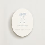 "Bow Frame" - RSVP Online Enclosure Cards in Lagoon by Leah Bisch - Front