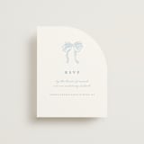 "Bow Frame" - RSVP Online Enclosure Cards in Lagoon by Leah Bisch - Front
