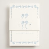 "Bow Frame" - RSVP Online Enclosure Cards in Lagoon by Leah Bisch - Assembled with Belly Band