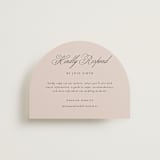 "Arch Monogram" - RSVP Online Enclosure Cards in Dusty Rose by Kelly Schmidt - Front