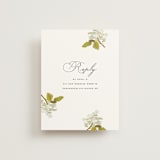 "Limelight" - RSVP Online Enclosure Cards in Linen by Olivia Kanaley Inman - Front