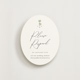 "Palm Monogram" - RSVP Online Enclosure Cards in Leaf by Olivia Raufman - Front